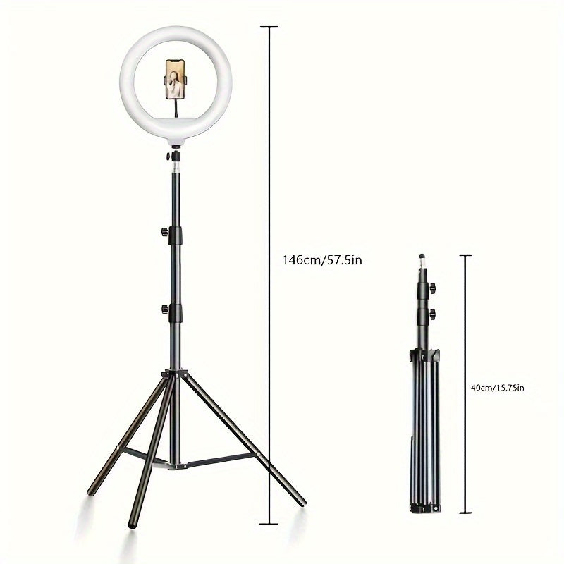 10-Inch LED Selfie Ring Light with Flexible Tripod & Phone Holder - Zaidni Store