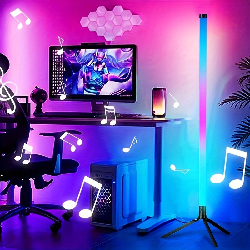 Intelligent LED RGB Floor Lamp - Color-Changing, App & Remote Control, Music-Sync Dimming - Zaidni Store